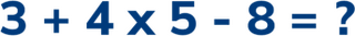 Rechenaufgabe 3+4*5-8=?